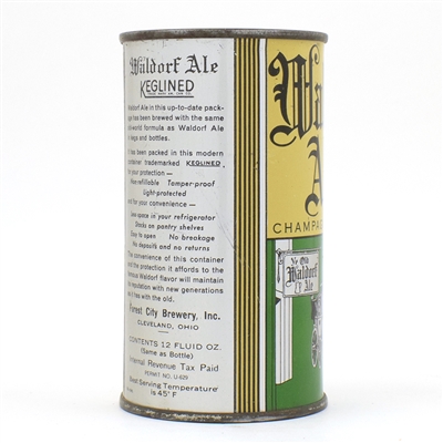 Waldorf Ale Long Opener Flat Top 143-40 USBCOI 851 EXCEPTIONAL