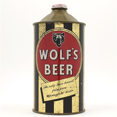 Wolfs Beer Quart Cone Top ULTRA RARE THIS CLEAN ACTUAL 221-1
