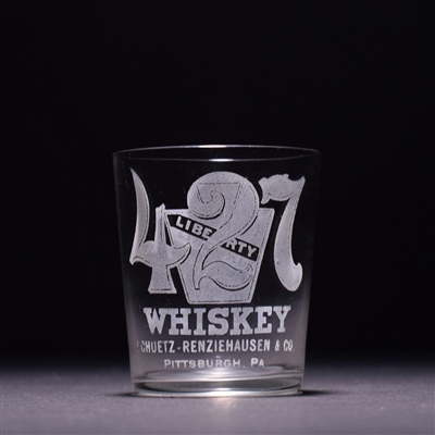 427 Whiskey Pre-Prohibition Etched Shot Glass