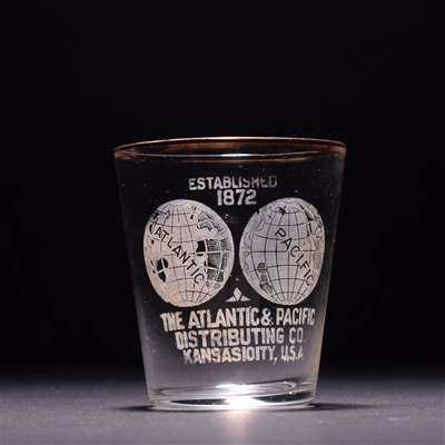 Atlantic and Pacific Distributing Co Pre-Pro Etched Shot Glass