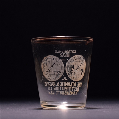Atlantic and Pacific Distributing Co Pre-Pro Etched Shot Glass