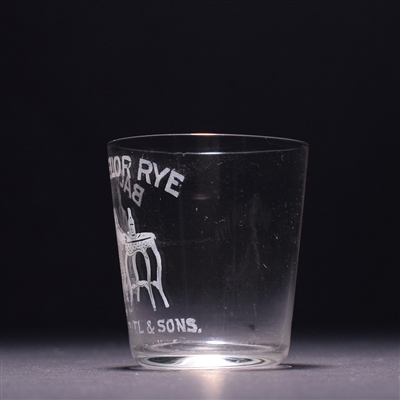 Bachelor Rye Pre-Prohibition Etched Shot Glass