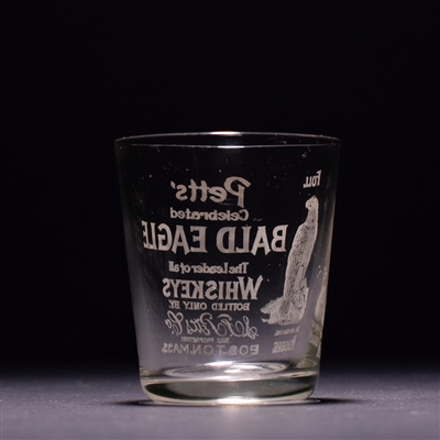 Bald Eagle Whiskey Pre-Prohibition Etched Shot Glass