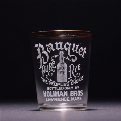 Banquet Rye Pre-Prohibition Etched Shot Glass