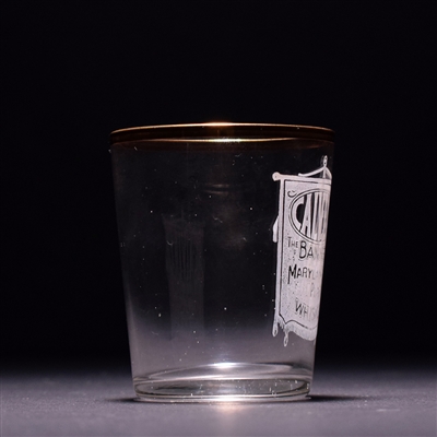 Calvert Whiskey Pre-Pro Etched Shot Glass
