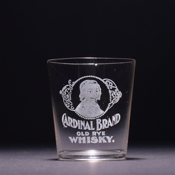 Cardinal Brand Whiskey Pre-Pro Etched Shot Glass