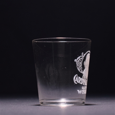 Cardinal Brand Whiskey Pre-Pro Etched Shot Glass