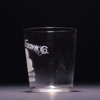 Chas Gove Pre-Prohibition Etched Shot Glass