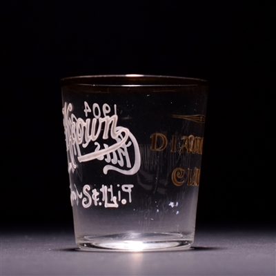 Chas McKeown Diamond Club Pre-Prohibition Hand Painted Enamel Shot Glass