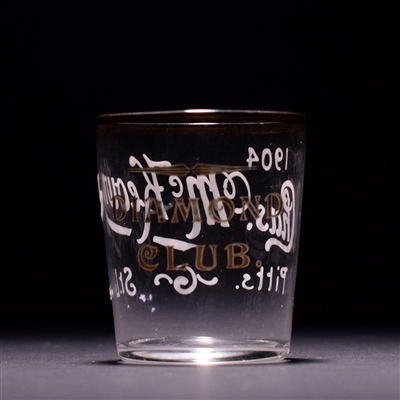Chas McKeown Diamond Club Pre-Prohibition Hand Painted Enamel Shot Glass