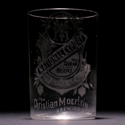 Christian Morlein Brewing Pre-Prohibition Etched Drinking Glass