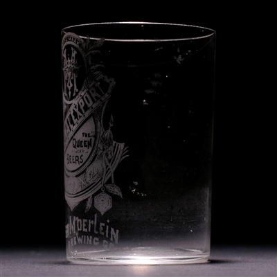 Christian Morlein Brewing Pre-Prohibition Etched Drinking Glass