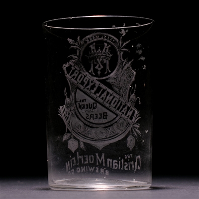 Christian Morlein Brewing Pre-Prohibition Etched Drinking Glass
