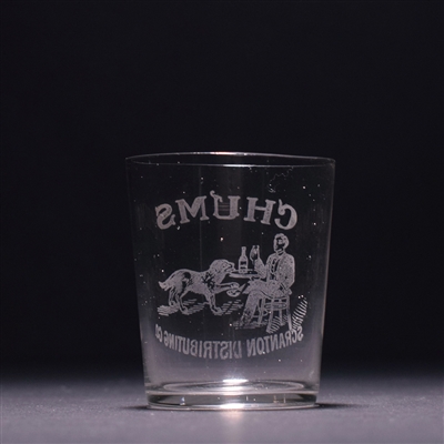 Chums Distributing Co Pre-Pro Etched Shot Glass