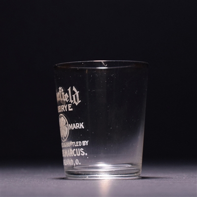 Cloverfield Rye Pre-Prohibition Etched Gold Leaf Shot Glass