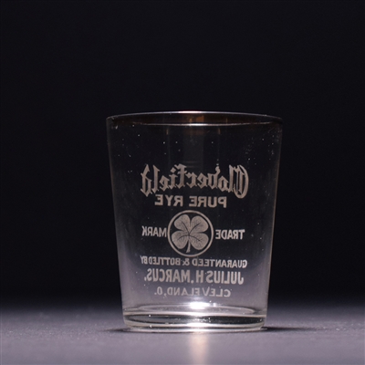 Cloverfield Rye Pre-Prohibition Etched Gold Leaf Shot Glass