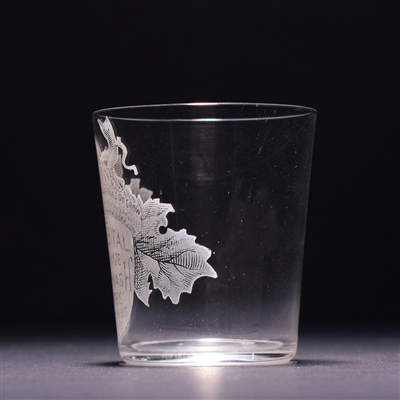 Continental Whiskey Pre-Prohibition Etched Shot Glass