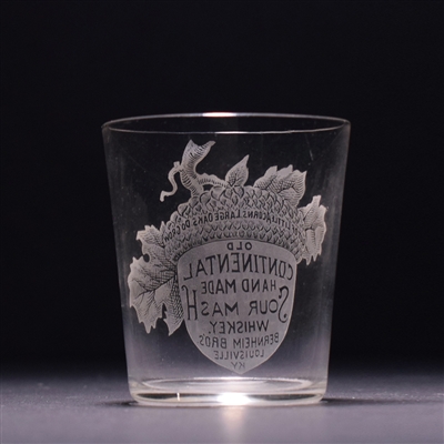 Continental Whiskey Pre-Prohibition Etched Shot Glass