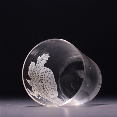 Continental Whiskey Pre-Prohibition Etched Shot Glass