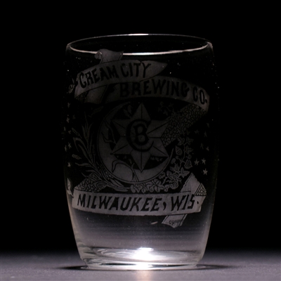 Cream City Brewing Pre-Prohibition Etched Drinking Glass