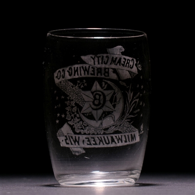 Cream City Brewing Pre-Prohibition Etched Drinking Glass
