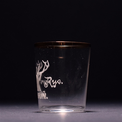 Deer Run Rye Pre-Prohibition Etched Shot Glass