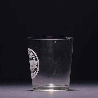 Early Times Whiskey Pre-Prohibition Etched Shot Glass