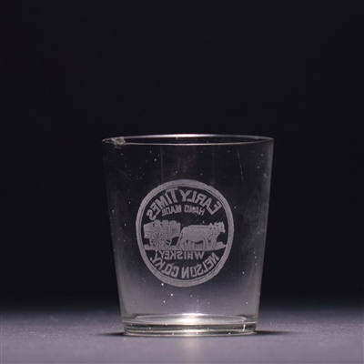 Early Times Whiskey Pre-Prohibition Etched Shot Glass