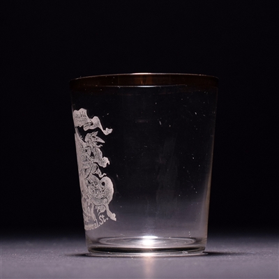 F M Doyle and Co Pre-Prohibition Etched Shot Glass