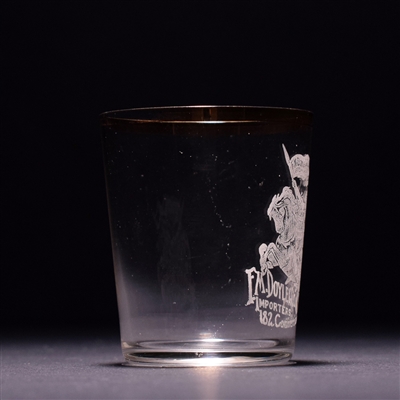 F M Doyle and Co Pre-Prohibition Etched Shot Glass