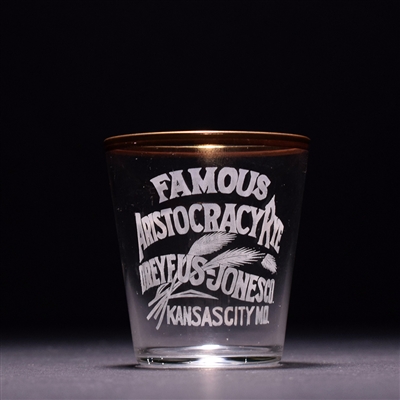 Famous Aristocracy Rye Pre-Pro Etched Shot Glass