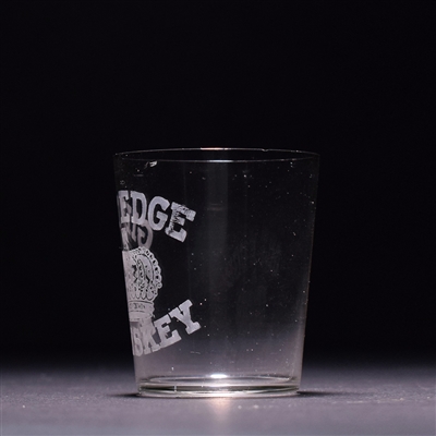 Gilt Edge Whiskey Pre-Prohibition Etched Shot Glass