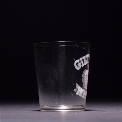 Gilt Edge Whiskey Pre-Prohibition Etched Shot Glass