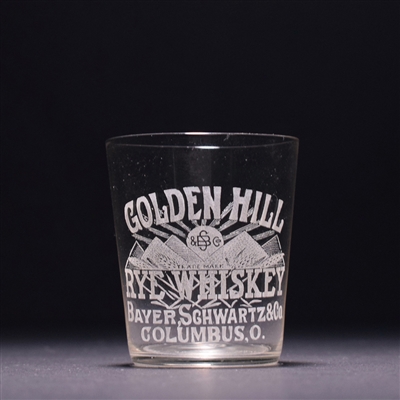 Golden Hill Rye Pre-Prohibition Etched Shot Glass