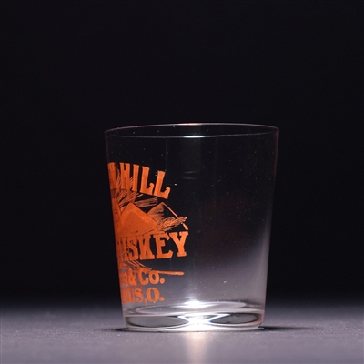 Golden Hill Rye Pre-Prohibition Enameled RED Shot Glass