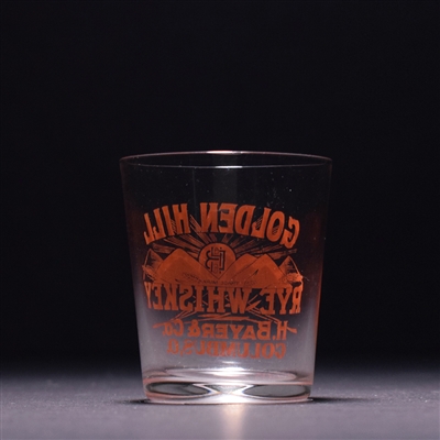 Golden Hill Rye Pre-Prohibition Enameled RED Shot Glass