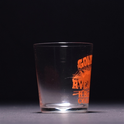 Golden Hill Rye Pre-Prohibition Enameled RED Shot Glass