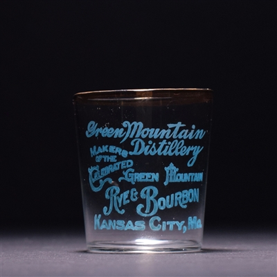 Green Mountain Distillery Pre-Pro Enameled BLUE Shot Glass