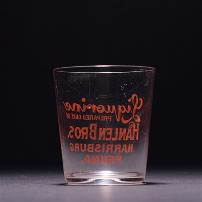 Hanlen Bros Liquorine Pre-Pro RED Enameled Shot Glass