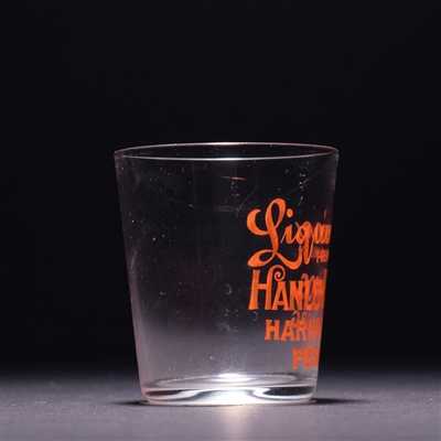 Hanlen Bros Liquorine Pre-Pro RED Enameled Shot Glass
