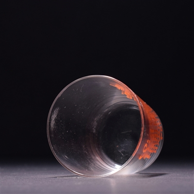 Hanlen Bros Liquorine Pre-Pro RED Enameled Shot Glass