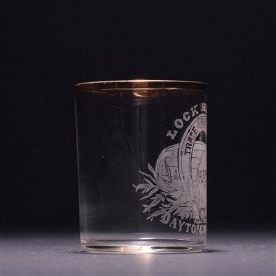 Hayner Lock Box 290 Pre-Pro Etched Shot Glass TAIL ON 9