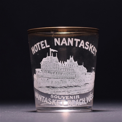 Hotel Nantasket Pre-Prohibition Large Etched Shot Glass