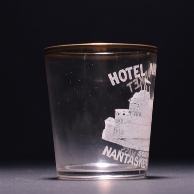 Hotel Nantasket Pre-Prohibition Large Etched Shot Glass