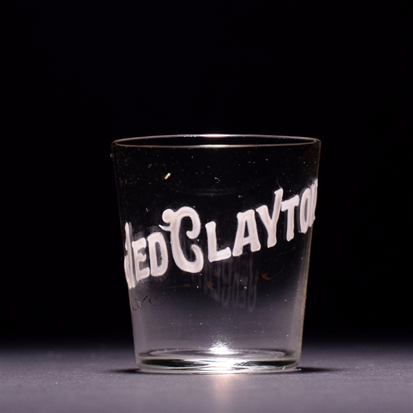 Jed Clayton Pre-Prohibition Hand Painted Enamel Shot Glass