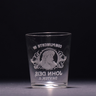 John Deis Pre-Prohibition Etched Shot Glass