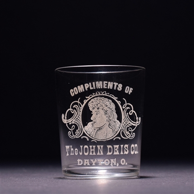 John Deis Pre-Prohibition Etched Shot Glass