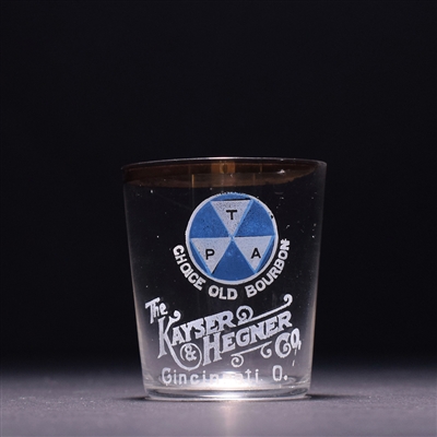Kayser and Hegner Co Pre-Pro 2-Color Enameled Etched Shot Glass