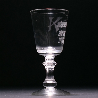 Kessler's White Rye Pre-Prohibition Etched Molded Stem Glass