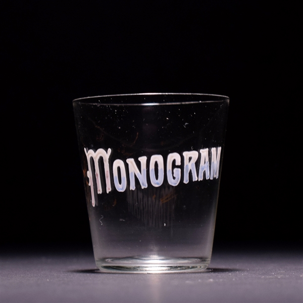 Monogram Pre-Prohibition Hand Painted Enamel Multicolored  Shot Glass